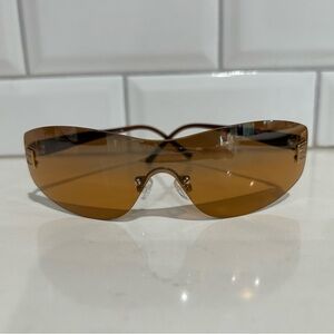 CHANEL 4019 Rimless Brown Sunglasses. Made in Italy.